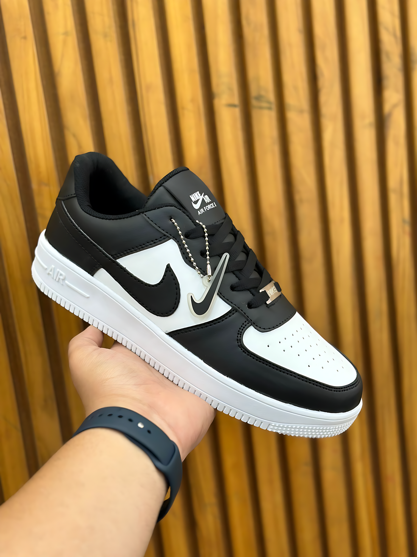 Men's Classic Black & White Air-Inspired Sneakers